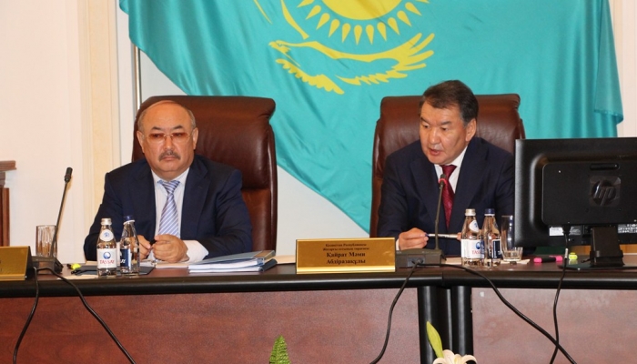 Сегодня в Алматинском городском суде состоялось расширенное совещание по итогам работы за первое полугодие текущего года с участием председателя Верховного Суда Республики Казахстан К. Мами.