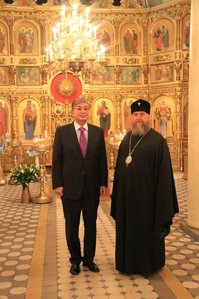 Председатель Сената Парламента Республики Казахстан посетил Представительство Казахстанского Митрополичьего округа в Москве